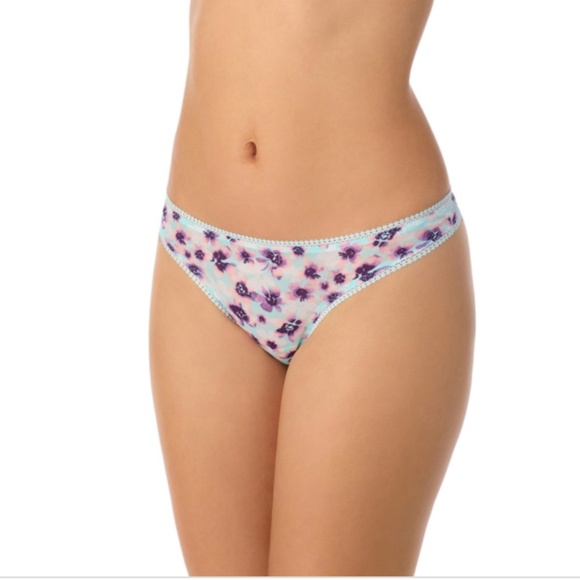 On Gossamer Printed Hipster Thong Underwear Women's M/L Floral Dreams Pull On - Picture 1 of 1